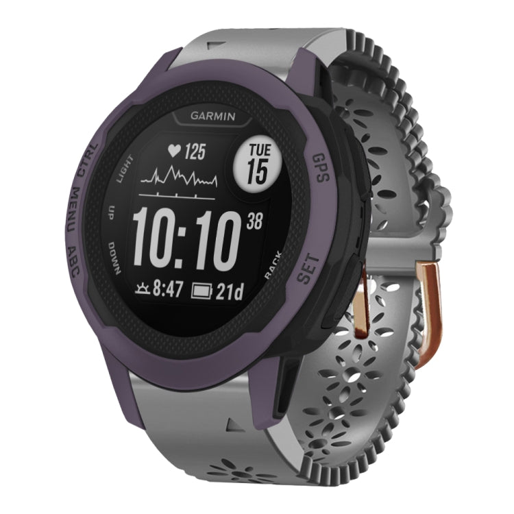 Bracelet de montre en silicone pour femme 20 mm avec poinçon dentelle, For Garmin Fenix 7S, For Garmin Fenix 7S Solar, For Garmin Fenix 7S Sapphire Solar, For Garmin Instinct 2S, For Garmin Fenix 6S, For Garmin Fenix 6S Pro, For Garmin Fenix 5S