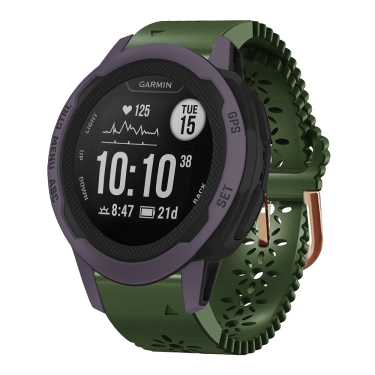 Bracelet de montre en silicone pour femme 20 mm avec poinçon dentelle, For Garmin Fenix 7S, For Garmin Fenix 7S Solar, For Garmin Fenix 7S Sapphire Solar, For Garmin Instinct 2S, For Garmin Fenix 6S, For Garmin Fenix 6S Pro, For Garmin Fenix 5S