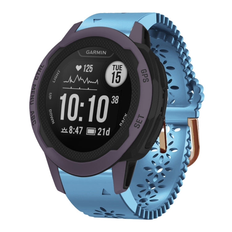 Bracelet de montre en silicone pour femme 20 mm avec poinçon dentelle, For Garmin Fenix 7S, For Garmin Fenix 7S Solar, For Garmin Fenix 7S Sapphire Solar, For Garmin Instinct 2S, For Garmin Fenix 6S, For Garmin Fenix 6S Pro, For Garmin Fenix 5S