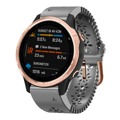 Bracelet de montre en silicone pour femme 20 mm avec poinçon dentelle, For Garmin Fenix 7S, For Garmin Fenix 7S Solar, For Garmin Fenix 7S Sapphire Solar, For Garmin Instinct 2S, For Garmin Fenix 6S, For Garmin Fenix 6S Pro, For Garmin Fenix 5S