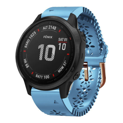 Bracelet de montre en silicone pour femme 20 mm avec poinçon dentelle, For Garmin Fenix 7S, For Garmin Fenix 7S Solar, For Garmin Fenix 7S Sapphire Solar, For Garmin Instinct 2S, For Garmin Fenix 6S, For Garmin Fenix 6S Pro, For Garmin Fenix 5S