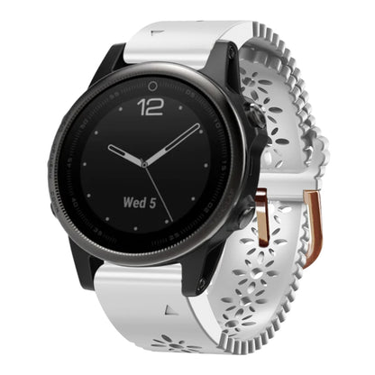 Bracelet de montre en silicone pour femme 20 mm avec poinçon dentelle, For Garmin Fenix 7S, For Garmin Fenix 7S Solar, For Garmin Fenix 7S Sapphire Solar, For Garmin Instinct 2S, For Garmin Fenix 6S, For Garmin Fenix 6S Pro, For Garmin Fenix 5S