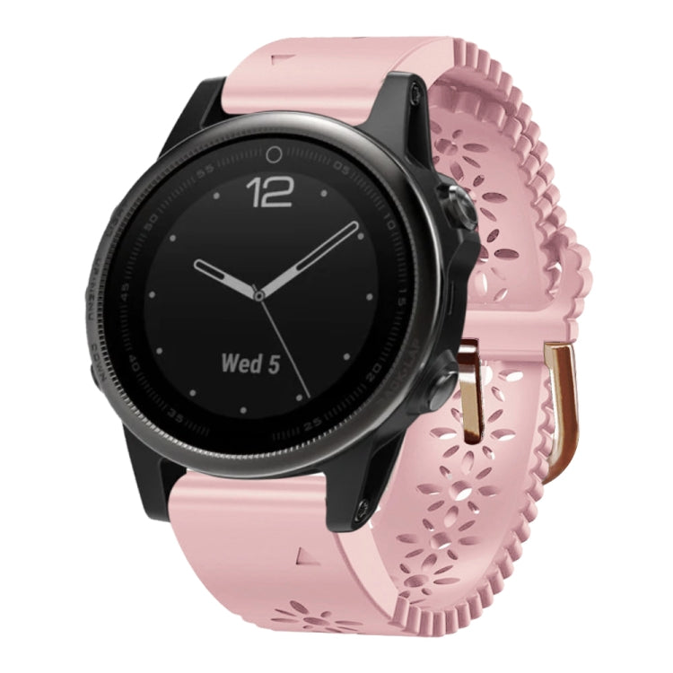 Bracelet de montre en silicone pour femme 20 mm avec poinçon dentelle, For Garmin Fenix 7S, For Garmin Fenix 7S Solar, For Garmin Fenix 7S Sapphire Solar, For Garmin Instinct 2S, For Garmin Fenix 6S, For Garmin Fenix 6S Pro, For Garmin Fenix 5S