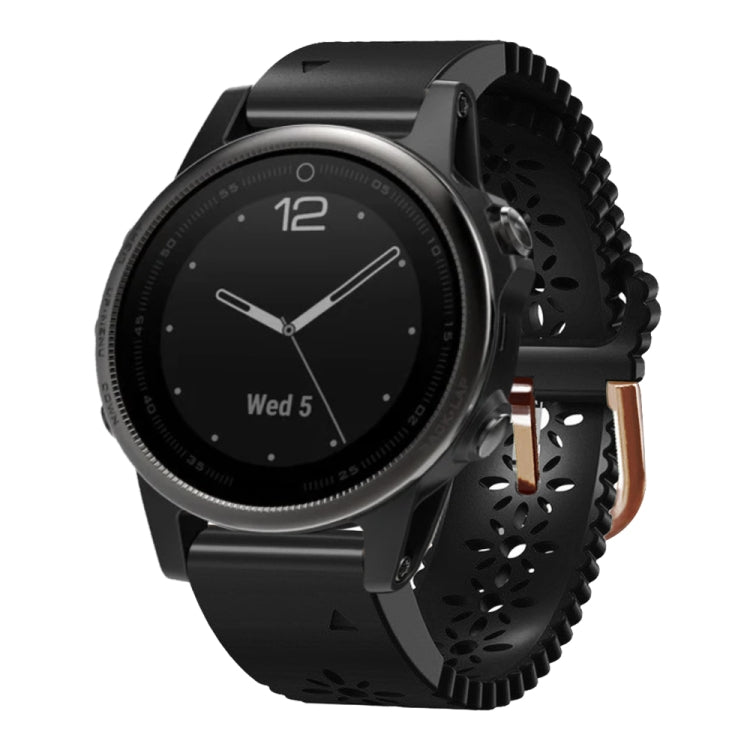 Bracelet de montre en silicone pour femme 20 mm avec poinçon dentelle, For Garmin Fenix 7S, For Garmin Fenix 7S Solar, For Garmin Fenix 7S Sapphire Solar, For Garmin Instinct 2S, For Garmin Fenix 6S, For Garmin Fenix 6S Pro, For Garmin Fenix 5S