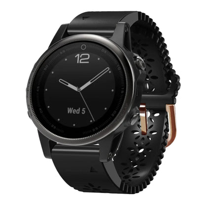 Bracelet de montre en silicone pour femme 20 mm avec poinçon dentelle, For Garmin Fenix 7S, For Garmin Fenix 7S Solar, For Garmin Fenix 7S Sapphire Solar, For Garmin Instinct 2S, For Garmin Fenix 6S, For Garmin Fenix 6S Pro, For Garmin Fenix 5S
