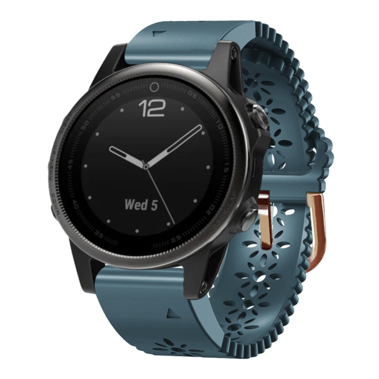 Bracelet de montre en silicone pour femme 20 mm avec poinçon dentelle, For Garmin Fenix 7S, For Garmin Fenix 7S Solar, For Garmin Fenix 7S Sapphire Solar, For Garmin Instinct 2S, For Garmin Fenix 6S, For Garmin Fenix 6S Pro, For Garmin Fenix 5S