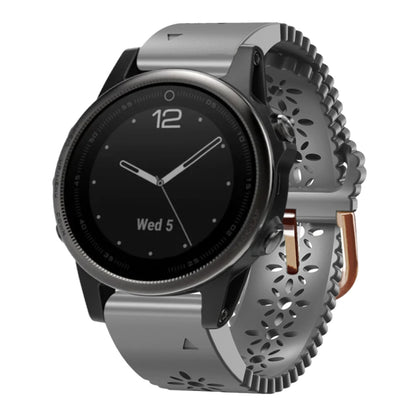 Bracelet de montre en silicone pour femme 20 mm avec poinçon dentelle, For Garmin Fenix 7S, For Garmin Fenix 7S Solar, For Garmin Fenix 7S Sapphire Solar, For Garmin Instinct 2S, For Garmin Fenix 6S, For Garmin Fenix 6S Pro, For Garmin Fenix 5S