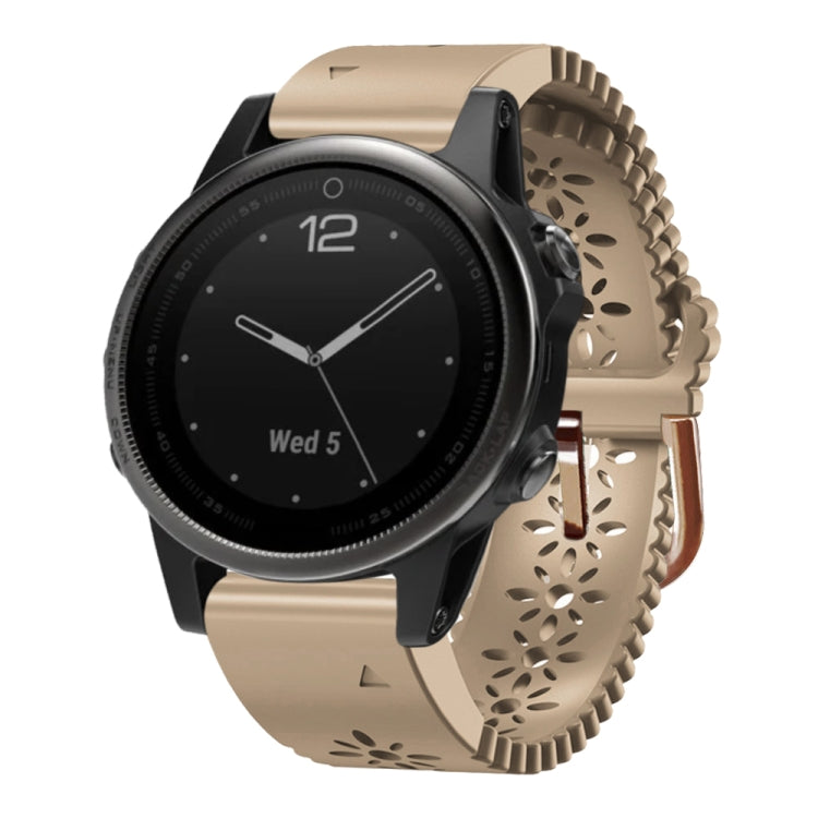 Bracelet de montre en silicone pour femme 20 mm avec poinçon dentelle, For Garmin Fenix 7S, For Garmin Fenix 7S Solar, For Garmin Fenix 7S Sapphire Solar, For Garmin Instinct 2S, For Garmin Fenix 6S, For Garmin Fenix 6S Pro, For Garmin Fenix 5S