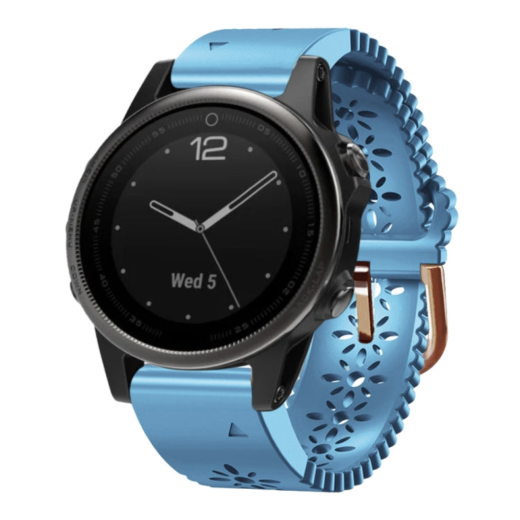 Bracelet de montre en silicone pour femme 20 mm avec poinçon dentelle, For Garmin Fenix 7S, For Garmin Fenix 7S Solar, For Garmin Fenix 7S Sapphire Solar, For Garmin Instinct 2S, For Garmin Fenix 6S, For Garmin Fenix 6S Pro, For Garmin Fenix 5S