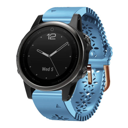 Bracelet de montre en silicone pour femme 20 mm avec poinçon dentelle, For Garmin Fenix 7S, For Garmin Fenix 7S Solar, For Garmin Fenix 7S Sapphire Solar, For Garmin Instinct 2S, For Garmin Fenix 6S, For Garmin Fenix 6S Pro, For Garmin Fenix 5S