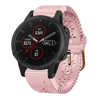 Bracelet de montre en silicone pour femme 20 mm avec poinçon dentelle, For Garmin Fenix 5S Plus