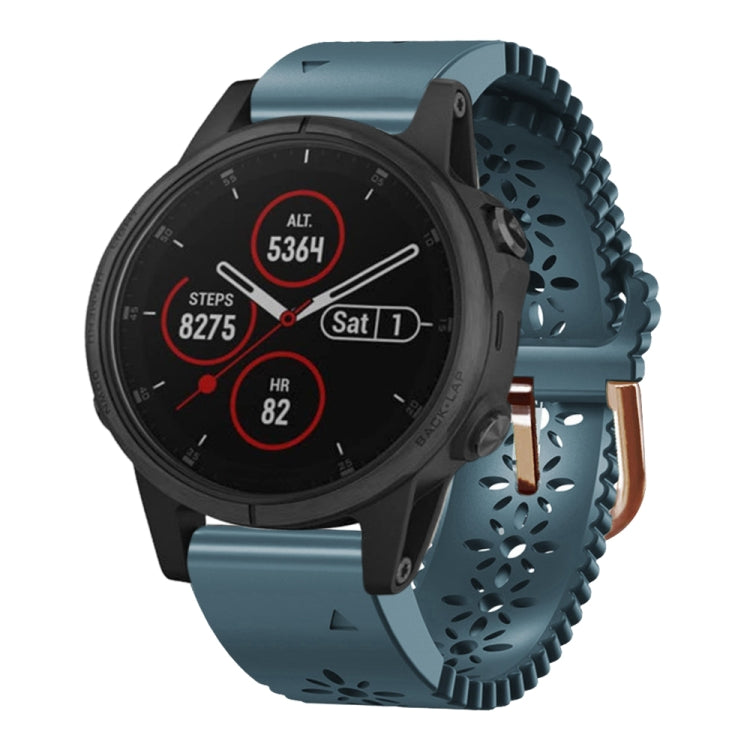 Bracelet de montre en silicone pour femme 20 mm avec poinçon dentelle, For Garmin Fenix 5S Plus