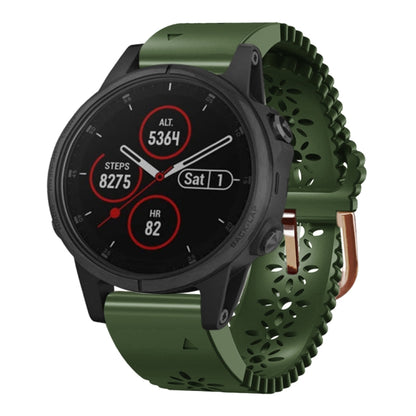 Bracelet de montre en silicone pour femme 20 mm avec poinçon dentelle, For Garmin Fenix 5S Plus