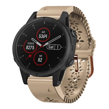 Bracelet de montre en silicone pour femme 20 mm avec poinçon dentelle, For Garmin Fenix 5S Plus
