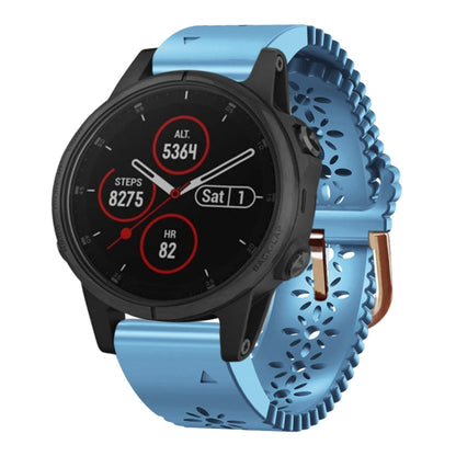 Bracelet de montre en silicone pour femme 20 mm avec poinçon dentelle, For Garmin Fenix 5S Plus