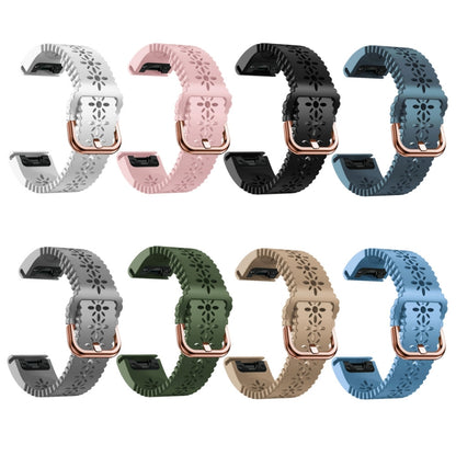 Bracelet de montre en silicone pour femme 20 mm avec poinçon dentelle, For Garmin Fenix 5S Plus