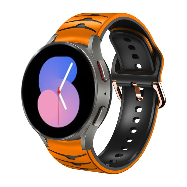 Bracelet de montre en silicone à texture incurvée, For Samsung Galaxy Watch 5 44mm, For Samsung Galaxy Watch 5 40mm, For Samsung Galaxy Watch 5 Pro 45mm, For Samsung Galaxy Watch 4 44mm