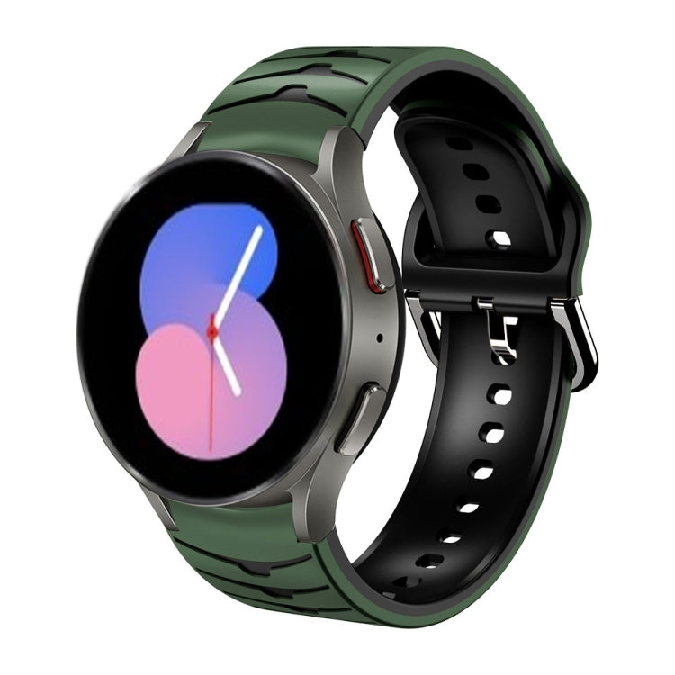 Bracelet de montre en silicone à texture incurvée, For Samsung Galaxy Watch 5 44mm, For Samsung Galaxy Watch 5 40mm, For Samsung Galaxy Watch 5 Pro 45mm, For Samsung Galaxy Watch 4 44mm