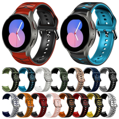 Bracelet de montre en silicone à texture incurvée, For Samsung Galaxy Watch 5 44mm, For Samsung Galaxy Watch 5 40mm, For Samsung Galaxy Watch 5 Pro 45mm, For Samsung Galaxy Watch 4 44mm