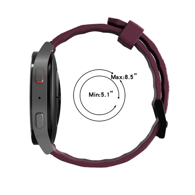 Bracelet de montre en silicone à texture incurvée, For Samsung Galaxy Watch 5 44mm, For Samsung Galaxy Watch 5 40mm, For Samsung Galaxy Watch 5 Pro 45mm, For Samsung Galaxy Watch 4 44mm