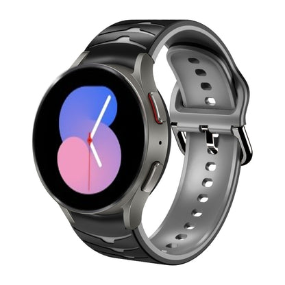Bracelet de montre en silicone à texture incurvée, For Samsung Galaxy Watch 5 44mm, For Samsung Galaxy Watch 5 40mm, For Samsung Galaxy Watch 5 Pro 45mm, For Samsung Galaxy Watch 4 44mm