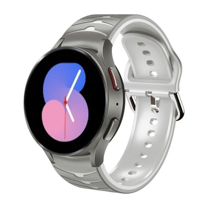 Bracelet de montre en silicone à texture incurvée, For Samsung Galaxy Watch 5 44mm, For Samsung Galaxy Watch 5 40mm, For Samsung Galaxy Watch 5 Pro 45mm, For Samsung Galaxy Watch 4 44mm