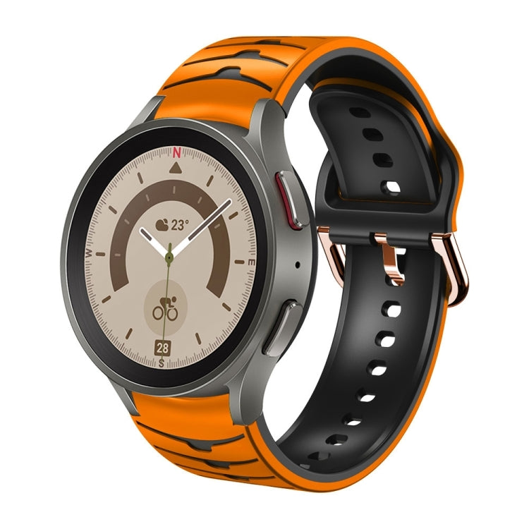 Bracelet de montre en silicone à texture incurvée, For Samsung Galaxy Watch 5 44mm, For Samsung Galaxy Watch 5 40mm, For Samsung Galaxy Watch 5 Pro 45mm, For Samsung Galaxy Watch 4 44mm