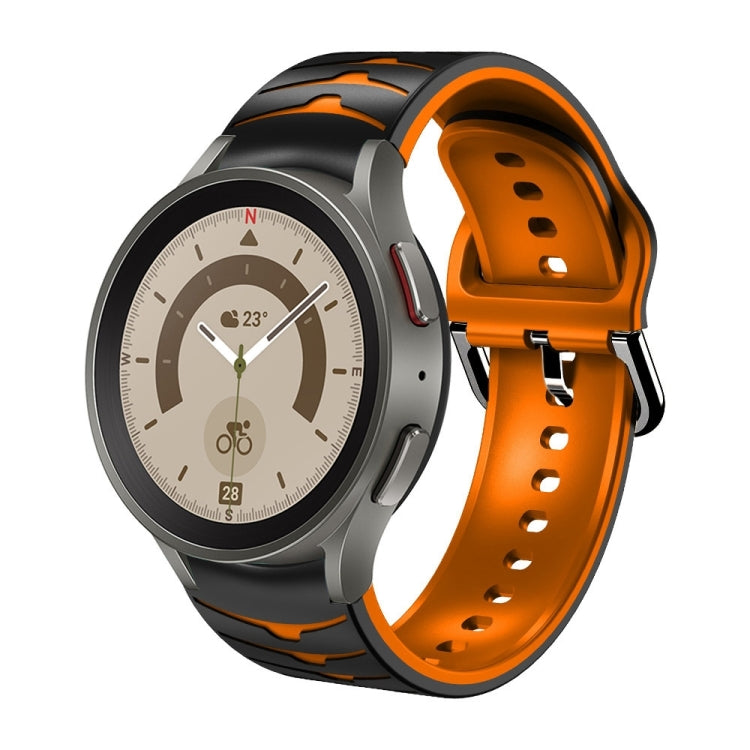 Bracelet de montre en silicone à texture incurvée, For Samsung Galaxy Watch 5 44mm, For Samsung Galaxy Watch 5 40mm, For Samsung Galaxy Watch 5 Pro 45mm, For Samsung Galaxy Watch 4 44mm