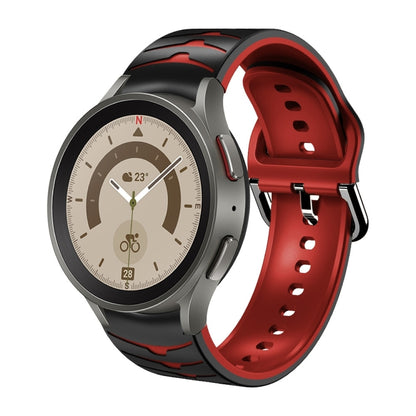 Bracelet de montre en silicone à texture incurvée, For Samsung Galaxy Watch 5 44mm, For Samsung Galaxy Watch 5 40mm, For Samsung Galaxy Watch 5 Pro 45mm, For Samsung Galaxy Watch 4 44mm