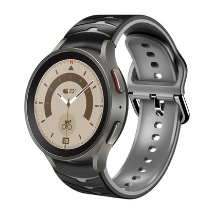 Bracelet de montre en silicone à texture incurvée, For Samsung Galaxy Watch 5 44mm, For Samsung Galaxy Watch 5 40mm, For Samsung Galaxy Watch 5 Pro 45mm, For Samsung Galaxy Watch 4 44mm