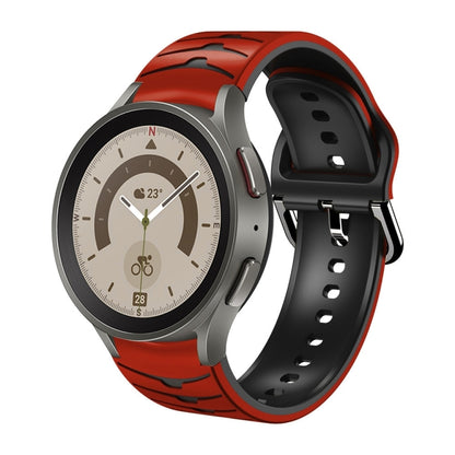 Bracelet de montre en silicone à texture incurvée, For Samsung Galaxy Watch 5 44mm, For Samsung Galaxy Watch 5 40mm, For Samsung Galaxy Watch 5 Pro 45mm, For Samsung Galaxy Watch 4 44mm