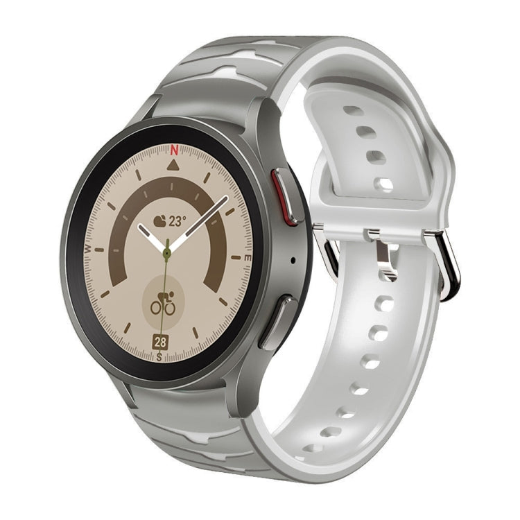 Bracelet de montre en silicone à texture incurvée, For Samsung Galaxy Watch 5 44mm, For Samsung Galaxy Watch 5 40mm, For Samsung Galaxy Watch 5 Pro 45mm, For Samsung Galaxy Watch 4 44mm