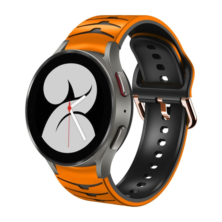 Bracelet de montre en silicone à texture incurvée, For Samsung Galaxy Watch 4 40mm, For Samsung  Galaxy Watch 4 Classic 42mm, For Samsung  Galaxy Watch 4 Classic 46mm
