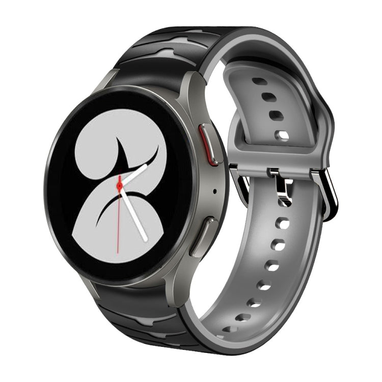 Bracelet de montre en silicone à texture incurvée, For Samsung Galaxy Watch 4 40mm, For Samsung  Galaxy Watch 4 Classic 42mm, For Samsung  Galaxy Watch 4 Classic 46mm