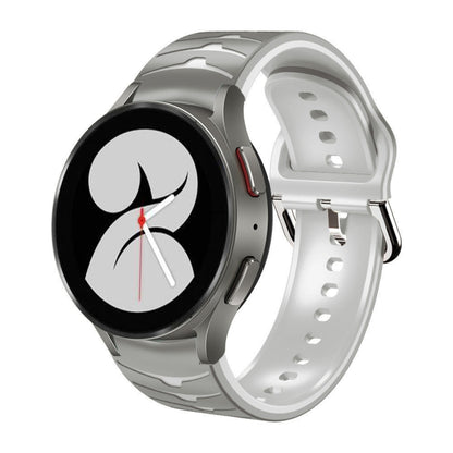 Bracelet de montre en silicone à texture incurvée, For Samsung Galaxy Watch 4 40mm, For Samsung  Galaxy Watch 4 Classic 42mm, For Samsung  Galaxy Watch 4 Classic 46mm