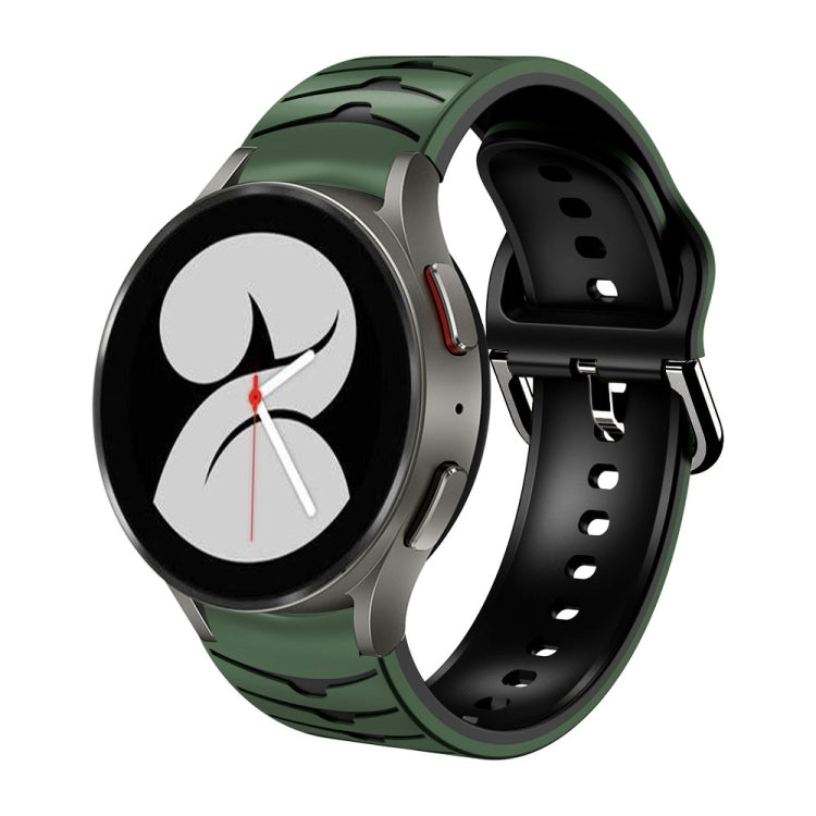 Bracelet de montre en silicone à texture incurvée, For Samsung Galaxy Watch 4 40mm, For Samsung  Galaxy Watch 4 Classic 42mm, For Samsung  Galaxy Watch 4 Classic 46mm