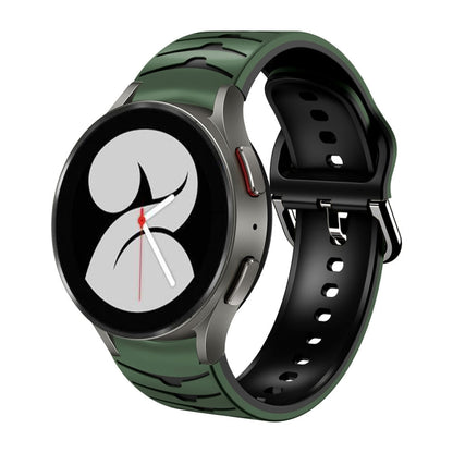 Bracelet de montre en silicone à texture incurvée, For Samsung Galaxy Watch 4 40mm, For Samsung  Galaxy Watch 4 Classic 42mm, For Samsung  Galaxy Watch 4 Classic 46mm