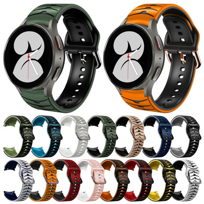 Bracelet de montre en silicone à texture incurvée, For Samsung Galaxy Watch 4 40mm, For Samsung  Galaxy Watch 4 Classic 42mm, For Samsung  Galaxy Watch 4 Classic 46mm