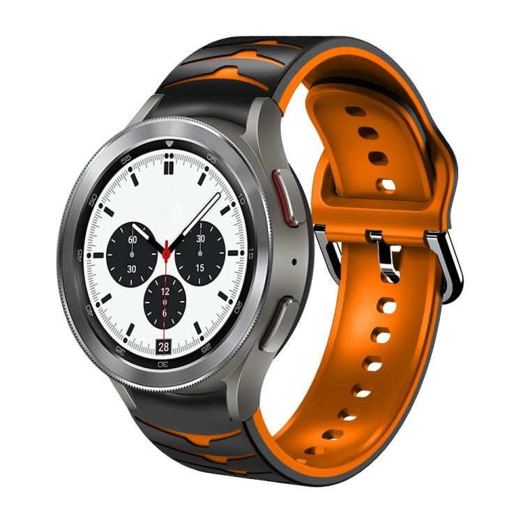 Bracelet de montre en silicone à texture incurvée, For Samsung Galaxy Watch 4 40mm, For Samsung  Galaxy Watch 4 Classic 42mm, For Samsung  Galaxy Watch 4 Classic 46mm