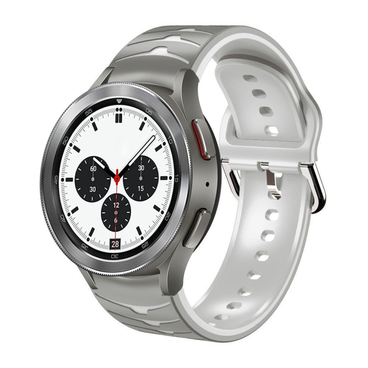 Bracelet de montre en silicone à texture incurvée, For Samsung Galaxy Watch 4 40mm, For Samsung  Galaxy Watch 4 Classic 42mm, For Samsung  Galaxy Watch 4 Classic 46mm