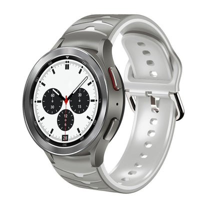 Bracelet de montre en silicone à texture incurvée, For Samsung Galaxy Watch 4 40mm, For Samsung  Galaxy Watch 4 Classic 42mm, For Samsung  Galaxy Watch 4 Classic 46mm