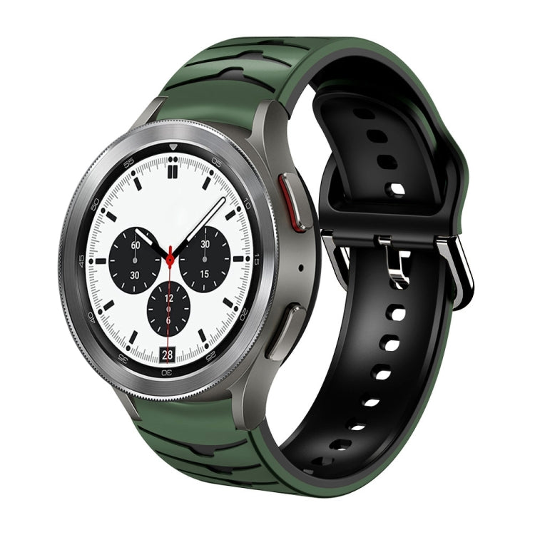 Bracelet de montre en silicone à texture incurvée, For Samsung Galaxy Watch 4 40mm, For Samsung  Galaxy Watch 4 Classic 42mm, For Samsung  Galaxy Watch 4 Classic 46mm