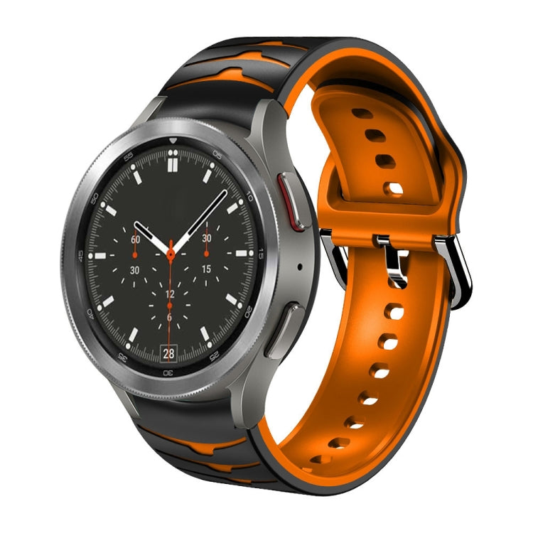 Bracelet de montre en silicone à texture incurvée, For Samsung Galaxy Watch 4 40mm, For Samsung  Galaxy Watch 4 Classic 42mm, For Samsung  Galaxy Watch 4 Classic 46mm