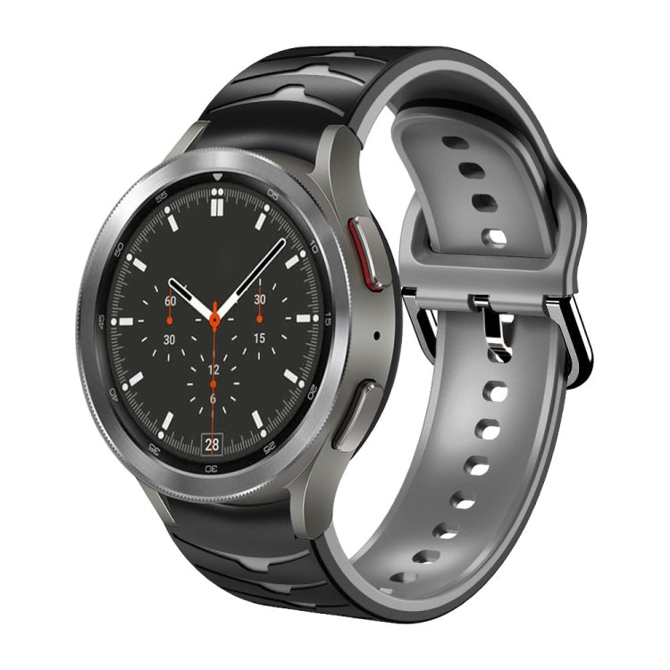 Bracelet de montre en silicone à texture incurvée, For Samsung Galaxy Watch 4 40mm, For Samsung  Galaxy Watch 4 Classic 42mm, For Samsung  Galaxy Watch 4 Classic 46mm