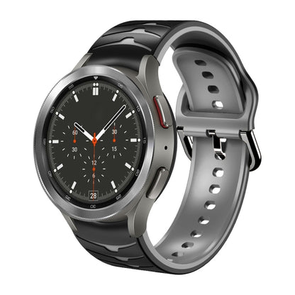 Bracelet de montre en silicone à texture incurvée, For Samsung Galaxy Watch 4 40mm, For Samsung  Galaxy Watch 4 Classic 42mm, For Samsung  Galaxy Watch 4 Classic 46mm