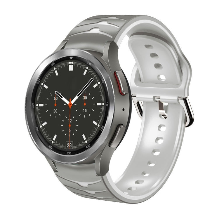 Bracelet de montre en silicone à texture incurvée, For Samsung Galaxy Watch 4 40mm, For Samsung  Galaxy Watch 4 Classic 42mm, For Samsung  Galaxy Watch 4 Classic 46mm