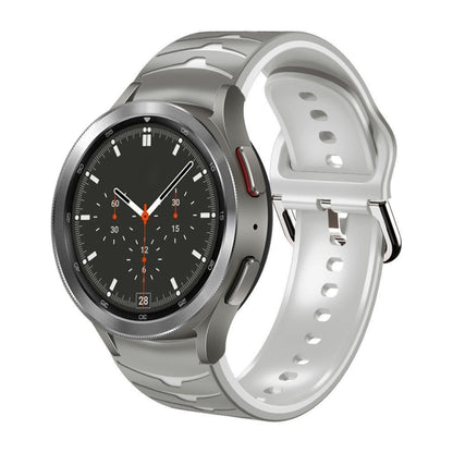 Bracelet de montre en silicone à texture incurvée, For Samsung Galaxy Watch 4 40mm, For Samsung  Galaxy Watch 4 Classic 42mm, For Samsung  Galaxy Watch 4 Classic 46mm