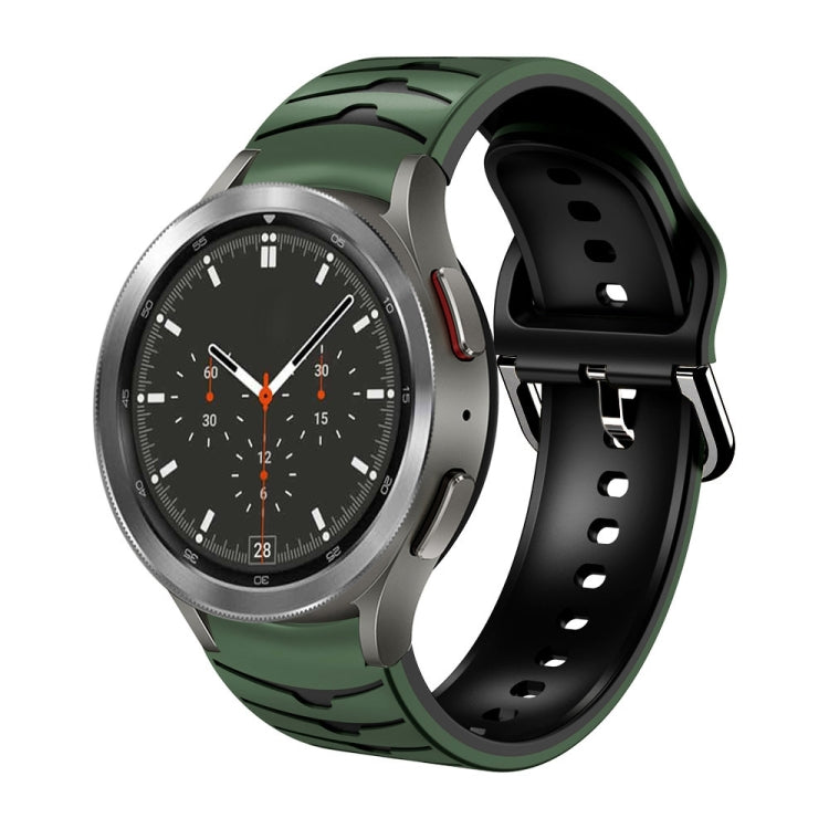 Bracelet de montre en silicone à texture incurvée, For Samsung Galaxy Watch 4 40mm, For Samsung  Galaxy Watch 4 Classic 42mm, For Samsung  Galaxy Watch 4 Classic 46mm