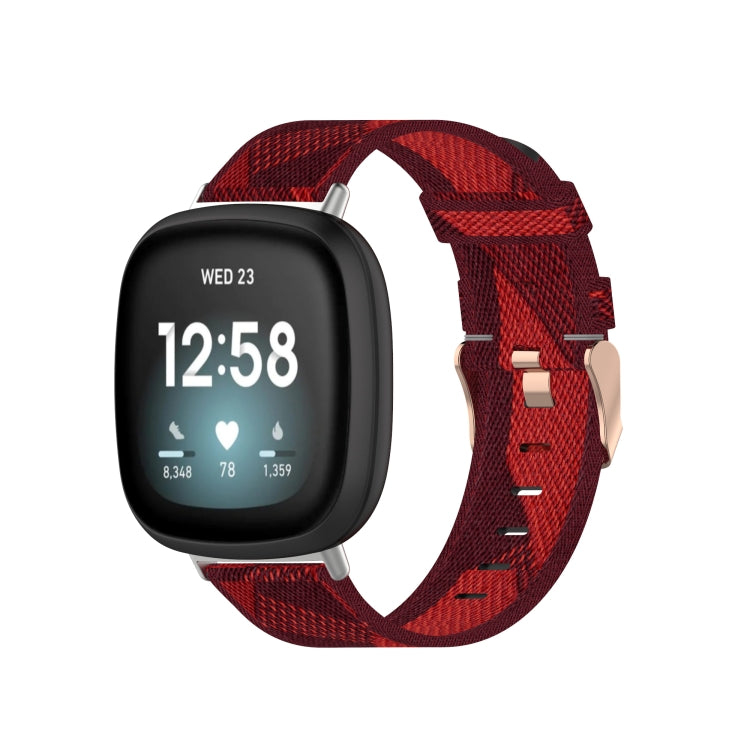 Bracelet de montre en toile tissée en nylon, For Fitbit Versa 3, For Fitbit Sense