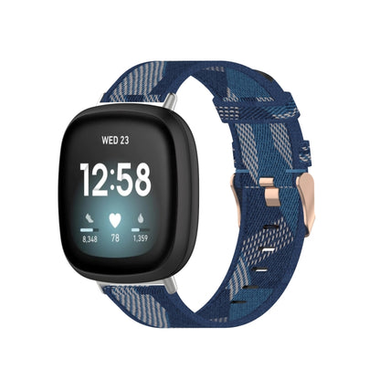 Bracelet de montre en toile tissée en nylon, For Fitbit Versa 3, For Fitbit Sense